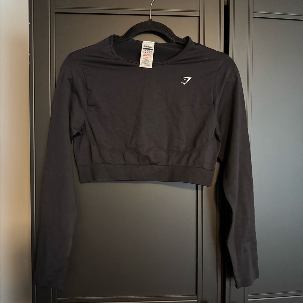 Gymshark Everyday Seamless Long Sleeve Crop Top - Black Top